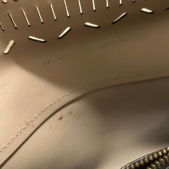 Kate Spade Perforated Leather Envelope Clutch Black Laser Cut Small Bag Preppy - Picture 9 of 14